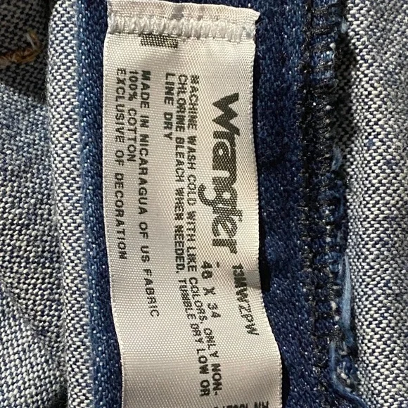 Men’s Wrangler Pro Rodeo 13MWZPW Jeans 46 X 34​​​​​​​​​ - Picture 3 of 3